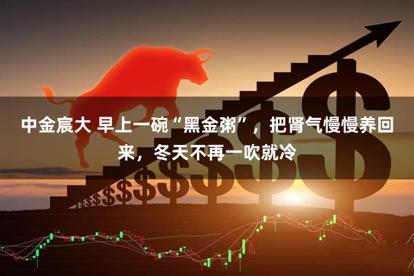 中金宸大 早上一碗“黑金粥”，把肾气慢慢养回来，冬天不再一吹就冷