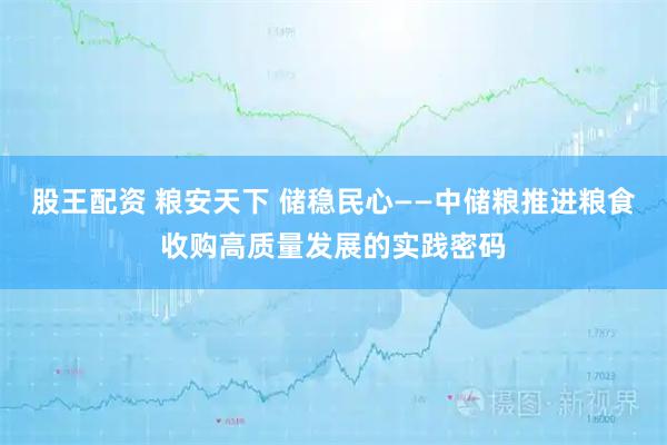 股王配资 粮安天下 储稳民心——中储粮推进粮食收购高质量发展的实践密码