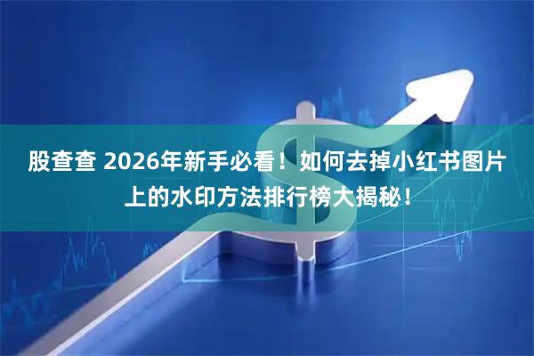 股查查 2026年新手必看！如何去掉小红书图片上的水印方法排行榜大揭秘！